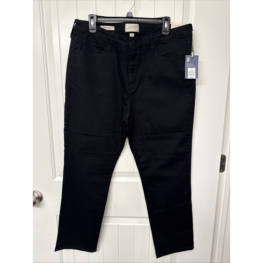 Universal Thread Women's Size 16 Black High Rise Straight Stretch Jeans